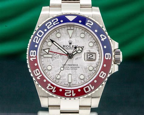 rolex gmt blue dial white gold|rolex pepsi new price.